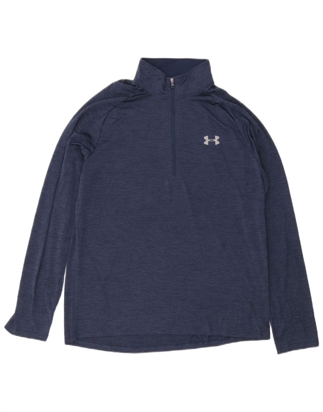 Under Armour Mens Loose Fit Zip Neck Top Long Sleeve Large Blue