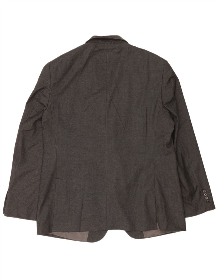 MARKS & SPENCER Mens 2 Button Blazer Jacket UK 44 XL Grey Polyester