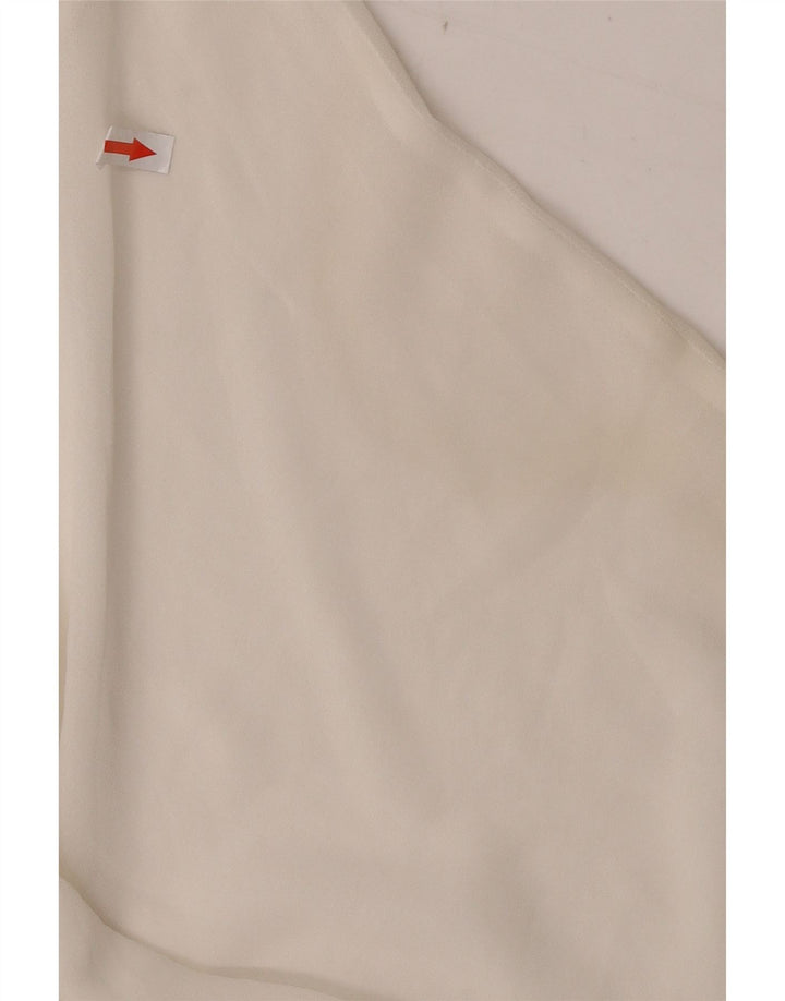 Zara Womens 3/4 Sleeve Blouse Top UK 14 Medium White Polyester