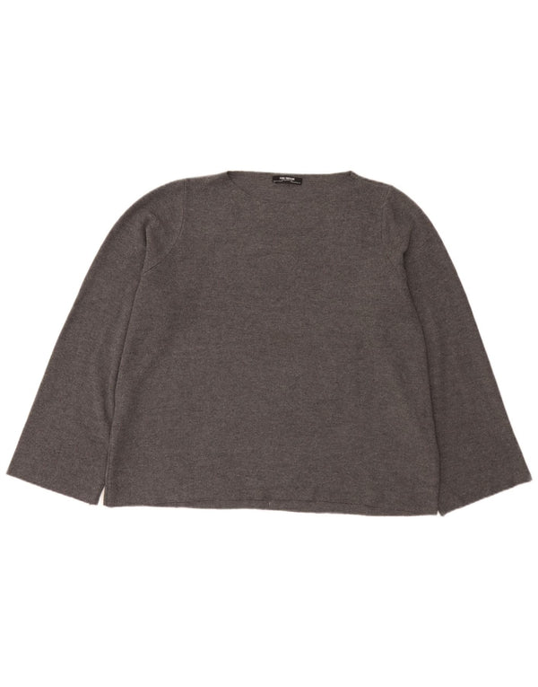 Zara Womens Oversized Top Long Sleeve UK 14 Medium Grey