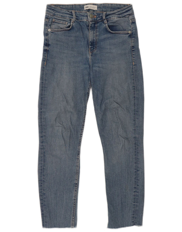 Zara Womens Cropped Jeans EU 36 XS W26 L24 Blue Cotton