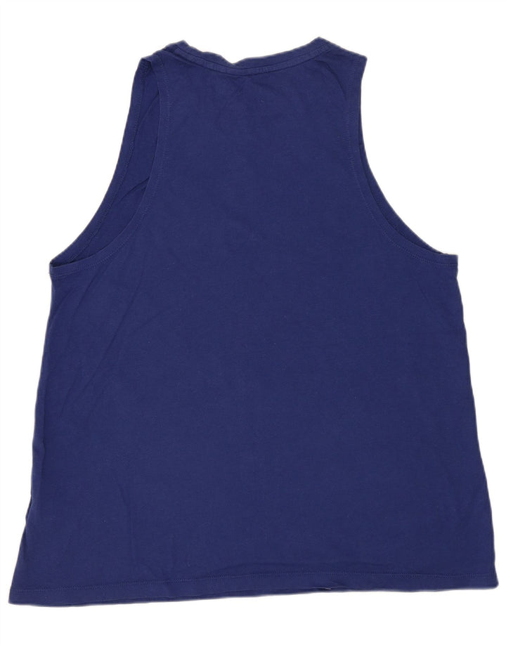 DKNY Mens Graphic Vest Top Small Blue Cotton