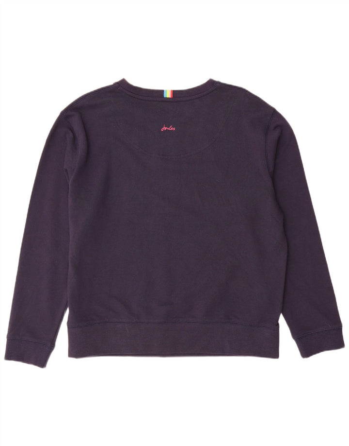 JOULES Womens Oversized Sweatshirt Jumper UK 12 Medium Navy Blue Cotton