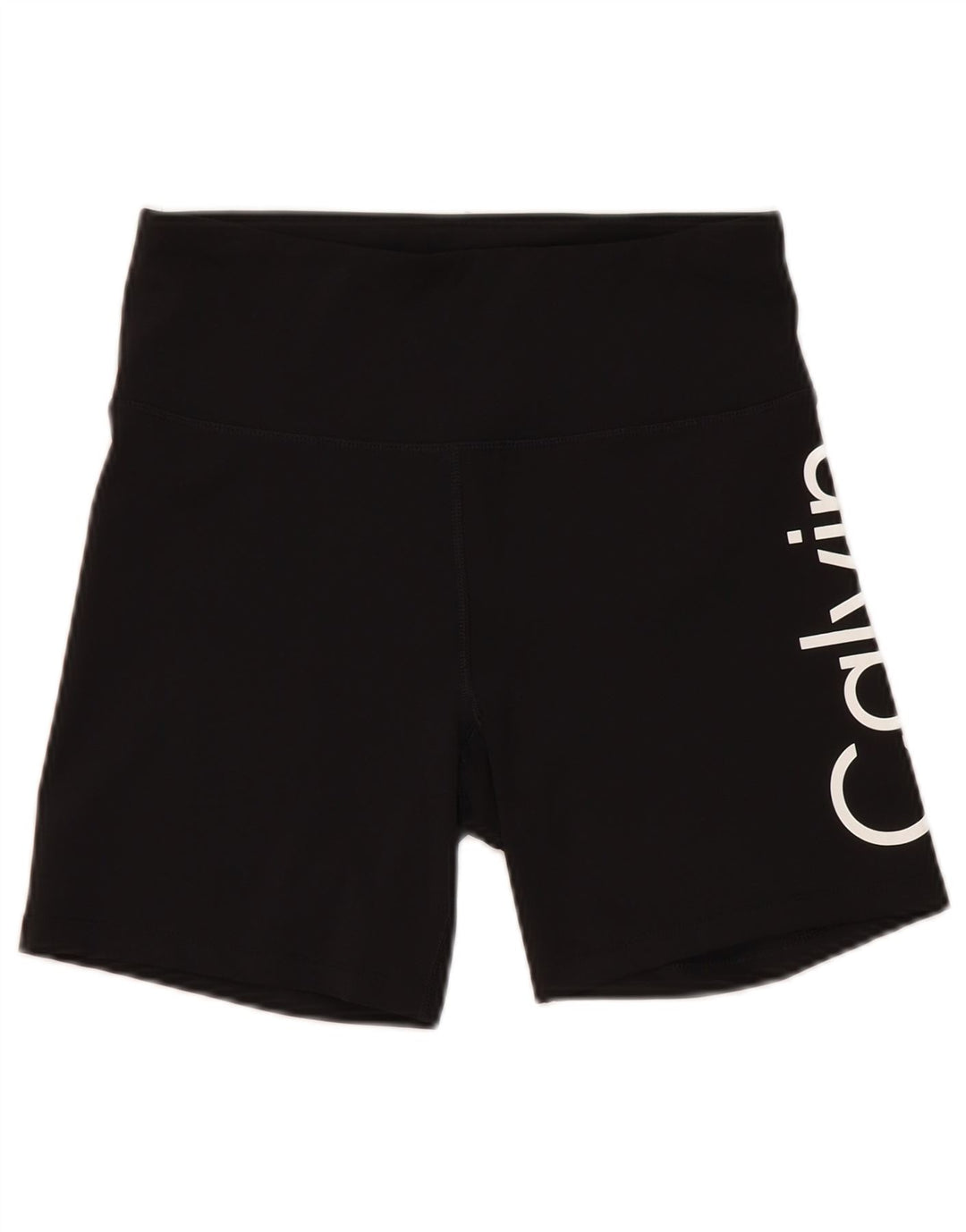 Calvin Klein Womens Graphic Sport Shorts UK 12 Medium Black Polyester