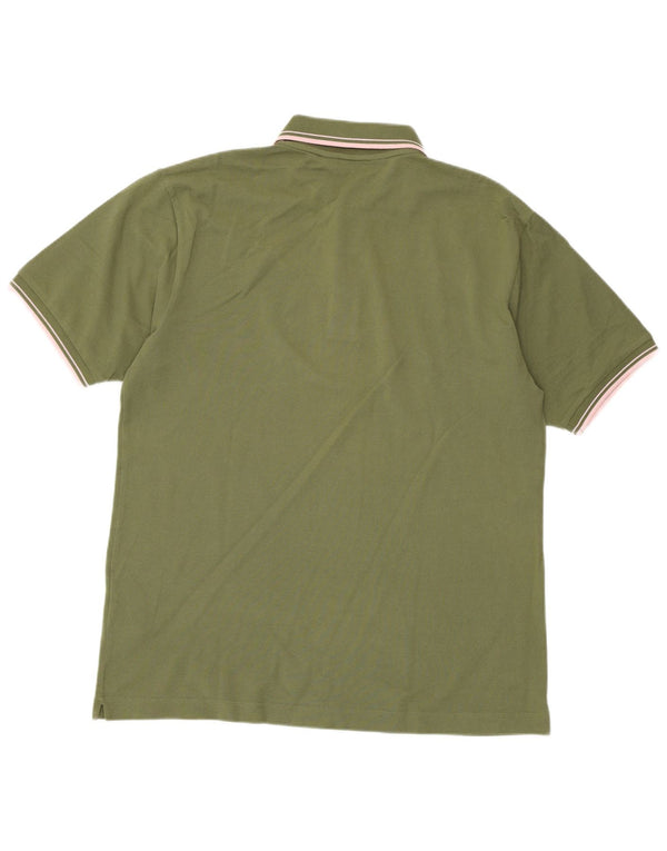 KAPPA Mens Polo Shirt Large Green Cotton