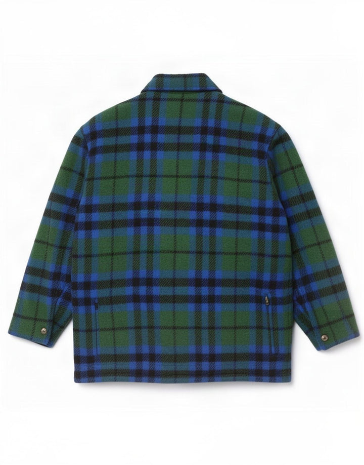 Les Copains Mens Utility Jacket IT 52 XL Green Plaid