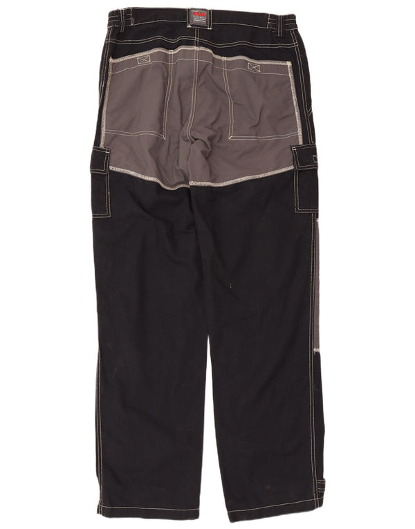 Slam Mens Cargo Trousers IT 50 Large W36 L34 Black Colourblock Cotton