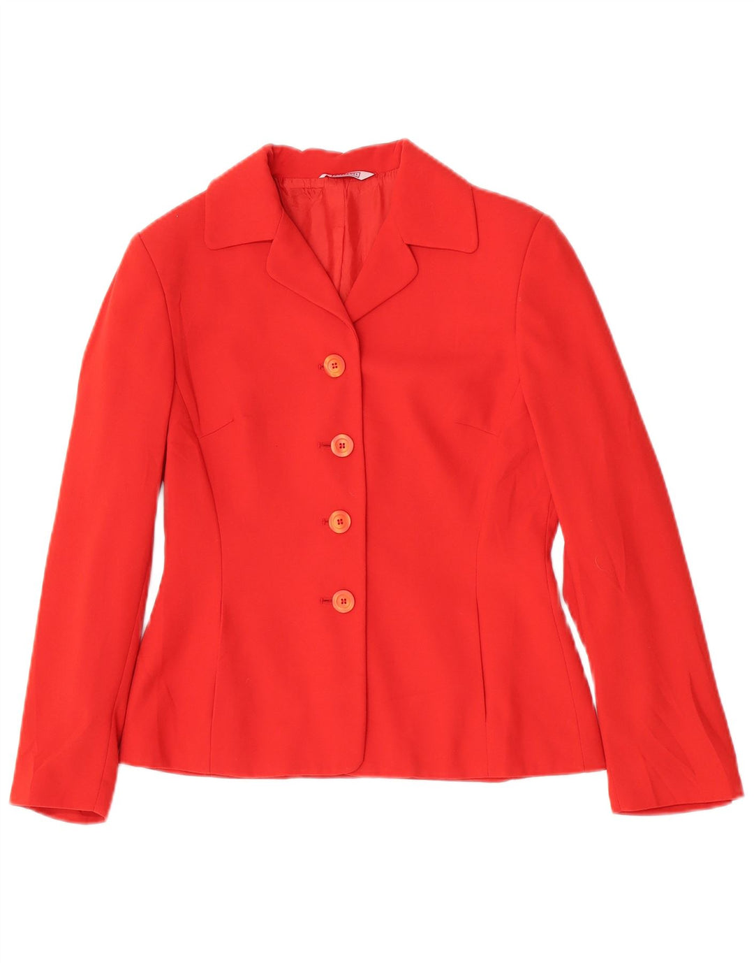 Stefanel Womens 4 Button Blazer Jacket IT 42 Medium Red Polyester