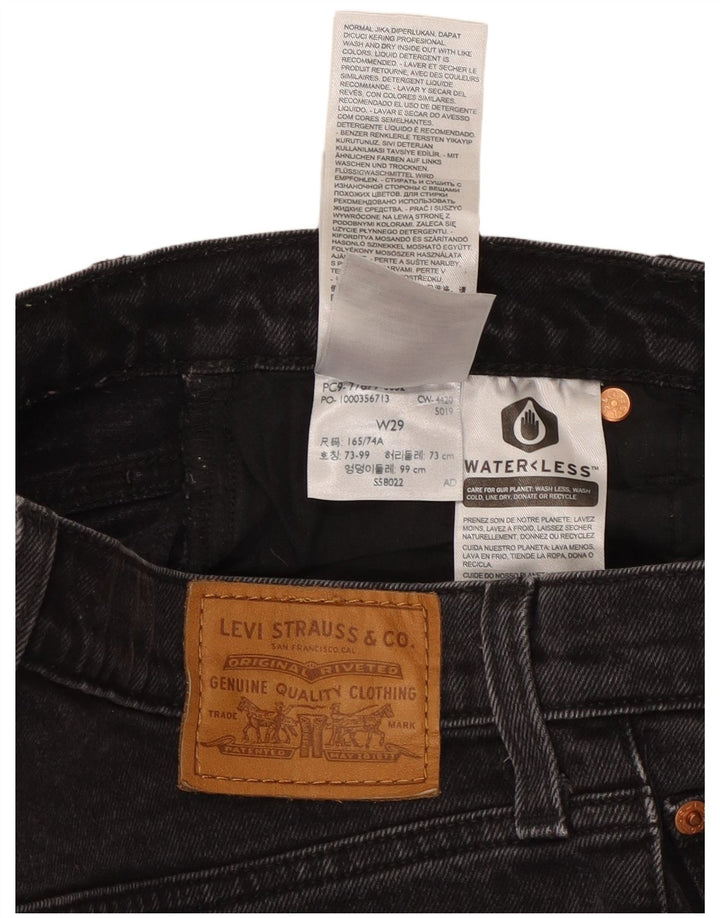 Levi's Womens Denim Shorts W29 Medium Black Cotton