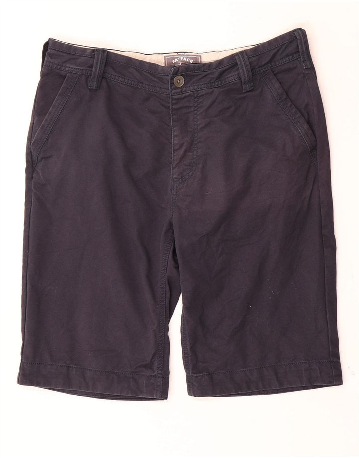Fat Face Mens Chino Shorts W34 Large Navy Blue Cotton