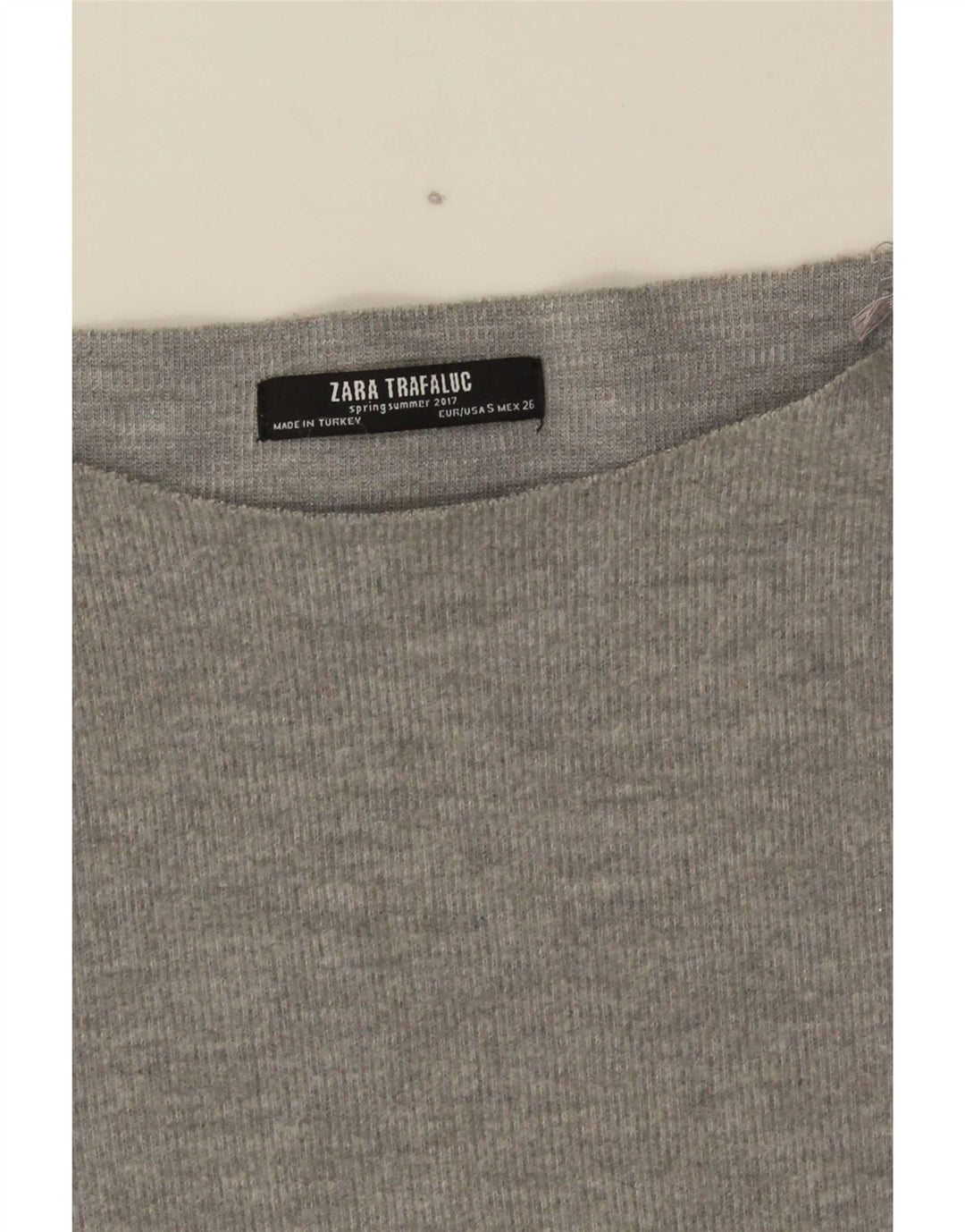 Zara Womens Trafaluc Oversized Top Long Sleeve UK 10 Small Grey