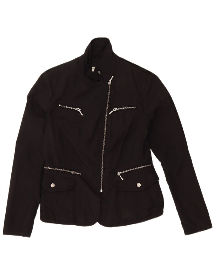 Geox Womens Utility Jacket UK 10 Small Black Polyester