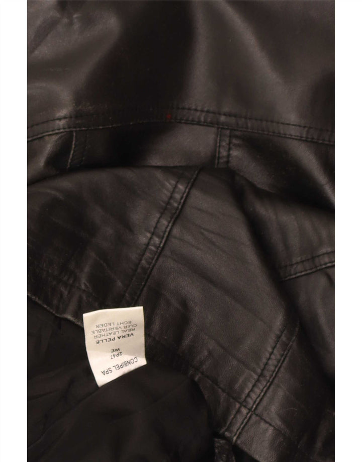 Conbipel Womens Leather Jacket IT 48 XL Black