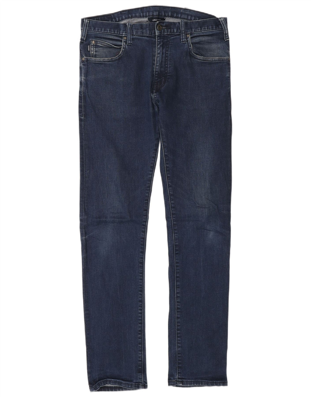 ARMANI Mens Slim Jeans W30 L32 Blue Cotton