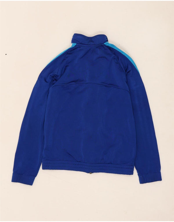 Adidas Boys Tracksuit Top Jacket 9-10 Years Blue Polyester
