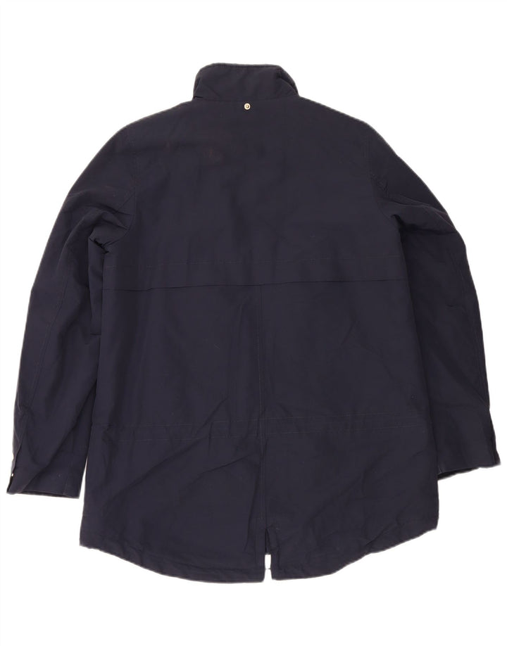 Mango Womens Parka Jacket UK 10 Small Navy Blue