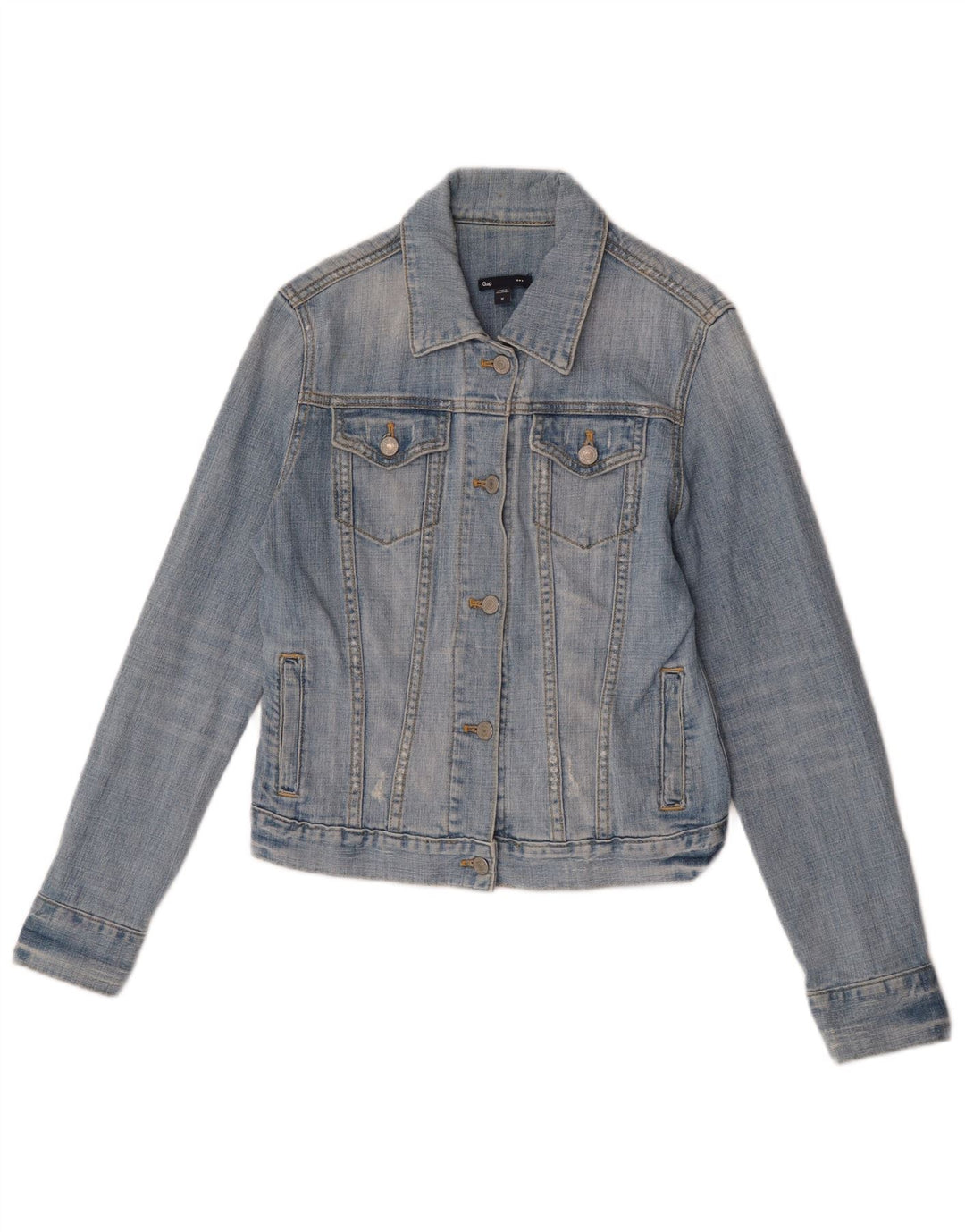 Gap Womens Denim Jacket UK 12 Medium Blue Cotton