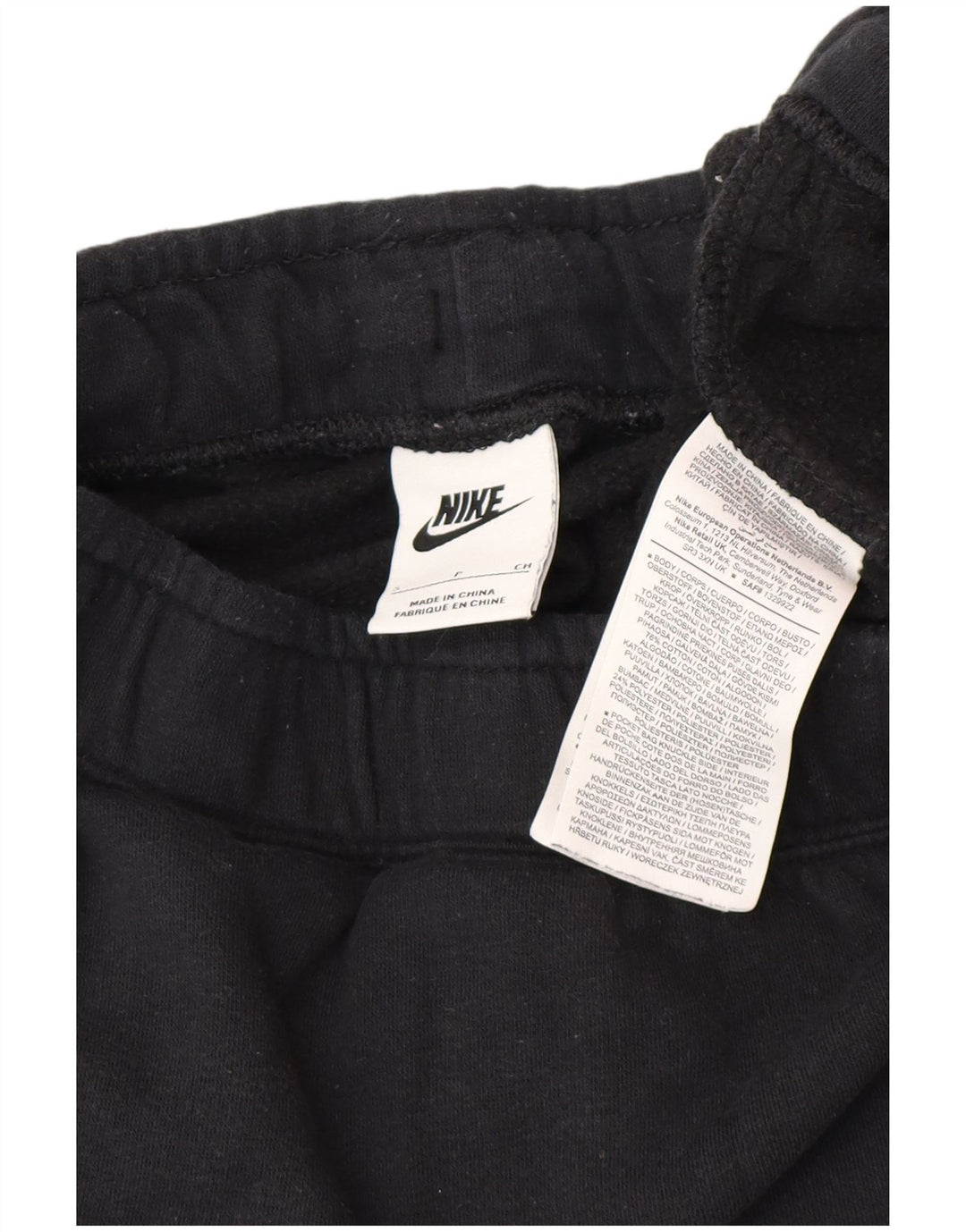 Nike Mens Graphic Tracksuit Trousers Joggers Small  Black Cotton