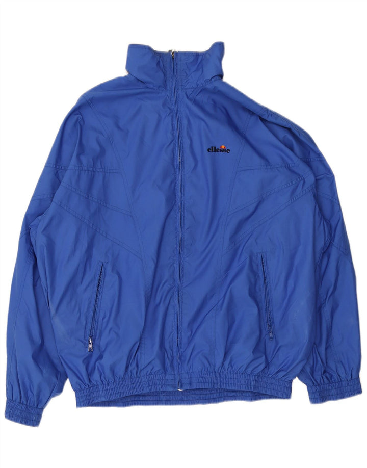 Ellesse Mens Tracksuit Top Jacket UK 38 Medium Blue Polyester