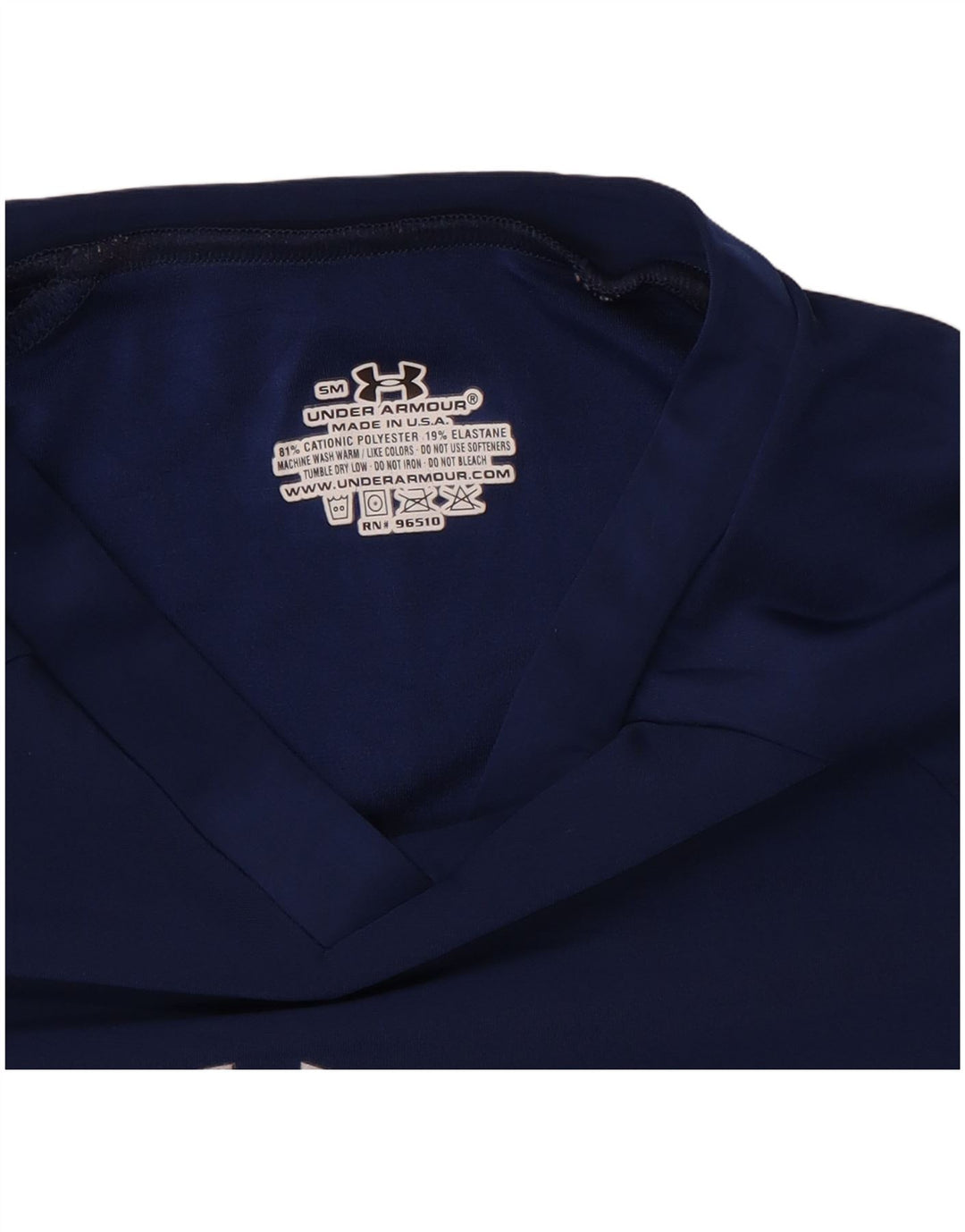 Under Armour Womens T-Shirt Top Small Navy Blue Polyester