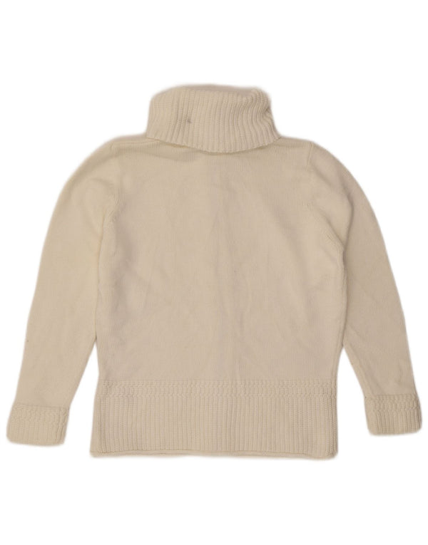 Marks & Spencer Womens Full Zip Cardigan Sweater UK 16 Large White Cotton