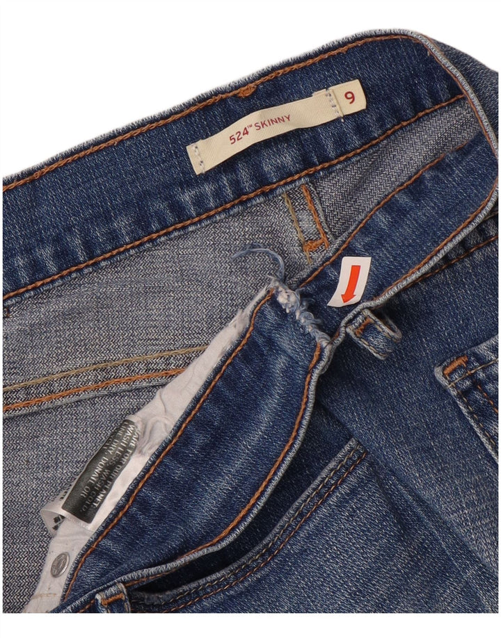 Levi's Womens 524 Skinny Jeans US 9 Medium W30 L28 Blue