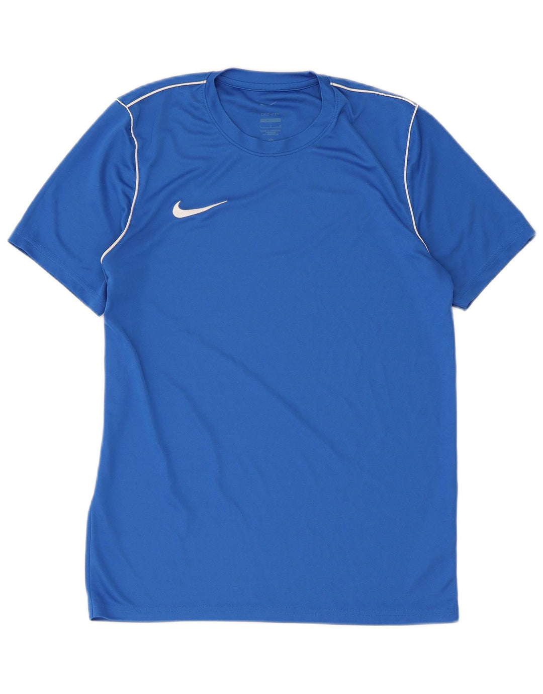 Nike Mens Dri Fit Slim Fit T-Shirt Top Large Blue Polyester