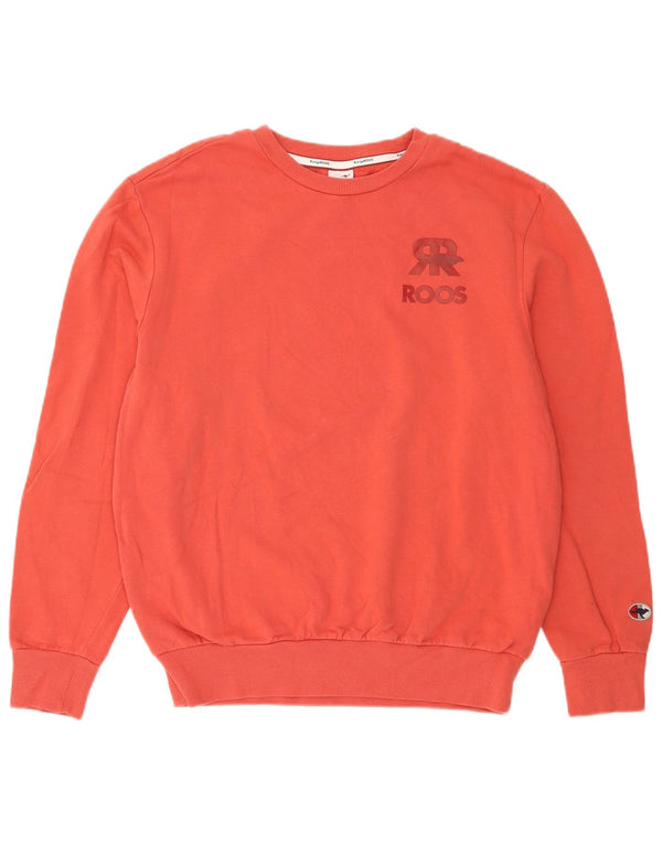 Kangaroos Womens Graphic Sweatshirt Jumper UK 16 Large Red Cotton