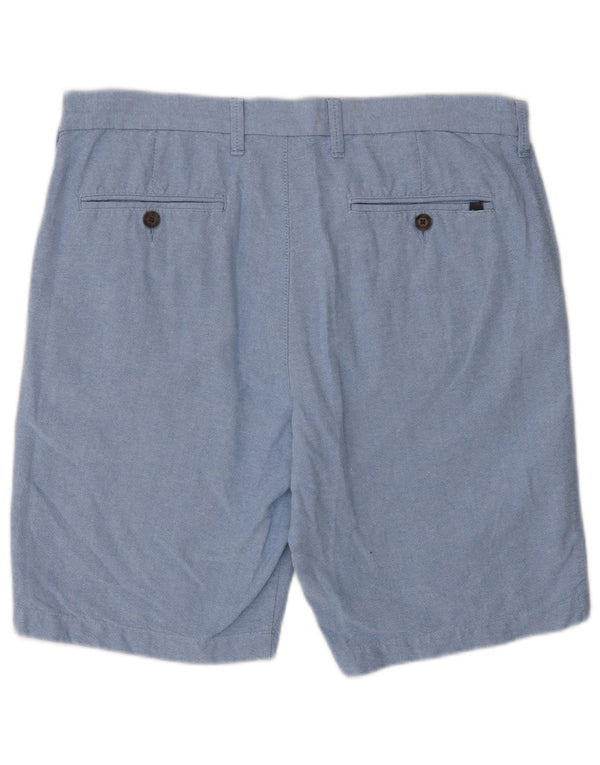 Marks & Spencer Mens Chino Shorts W34 Large Blue Cotton