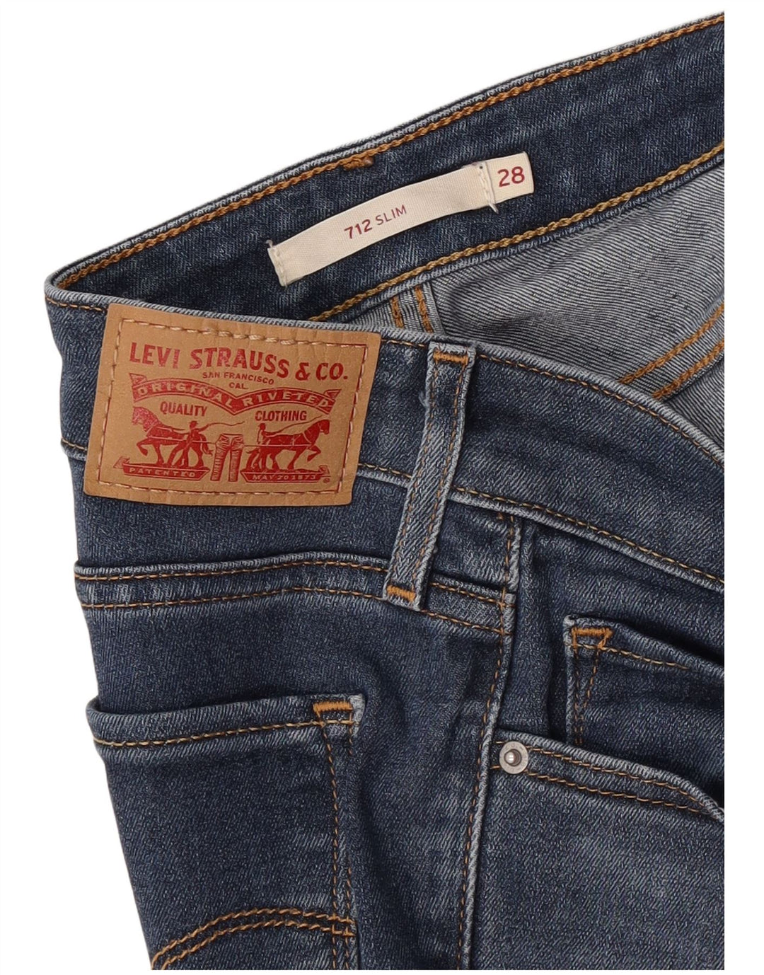 Levi's Womens 712 Slim Jeans W28 L32 Blue