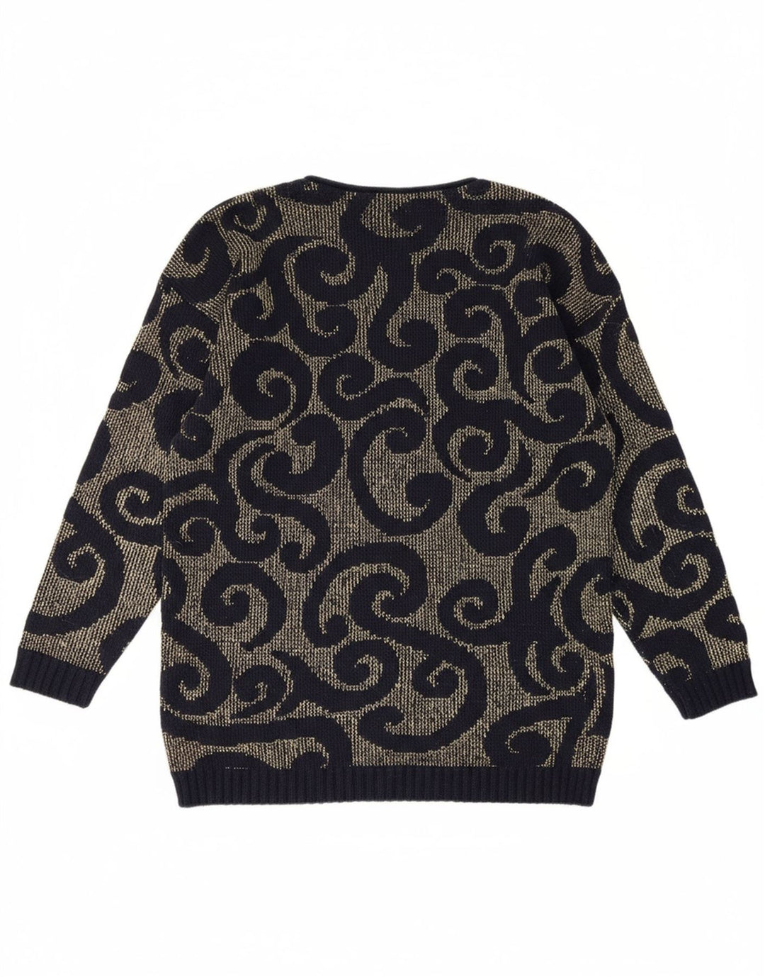 ALAIN MANOUKIAN Womens Crew Neck Jumper Sweater UK 14 Medium Navy Blue