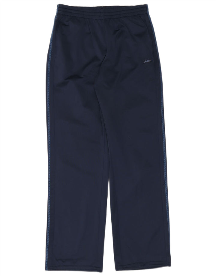 ASICS Mens Tracksuit Trousers Large Navy Blue Polyester