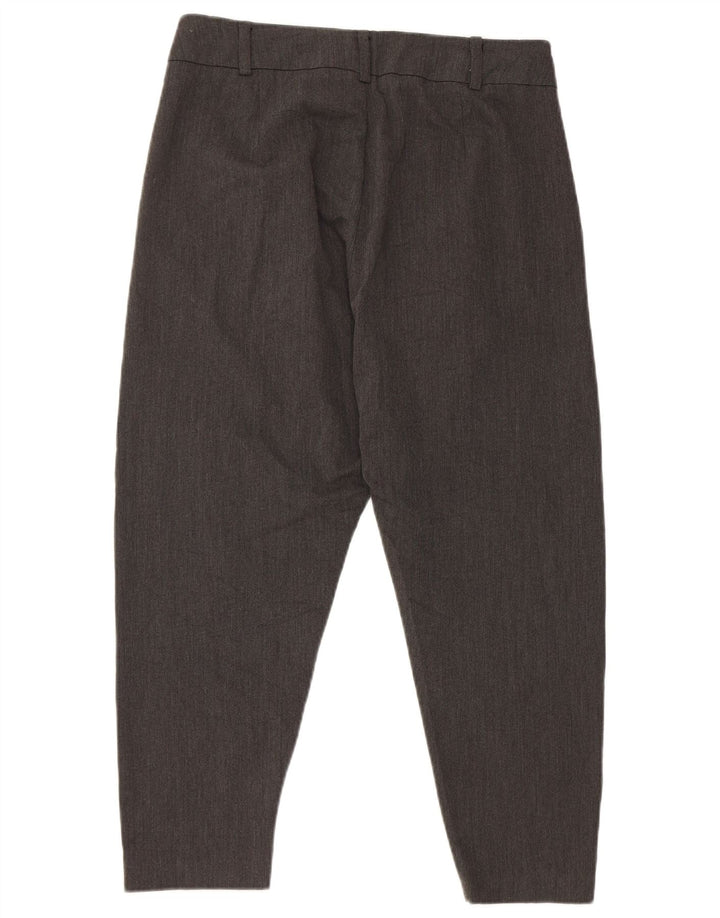 Zara Womens Capri Harem Trousers Small W26 L20 Grey Viscose