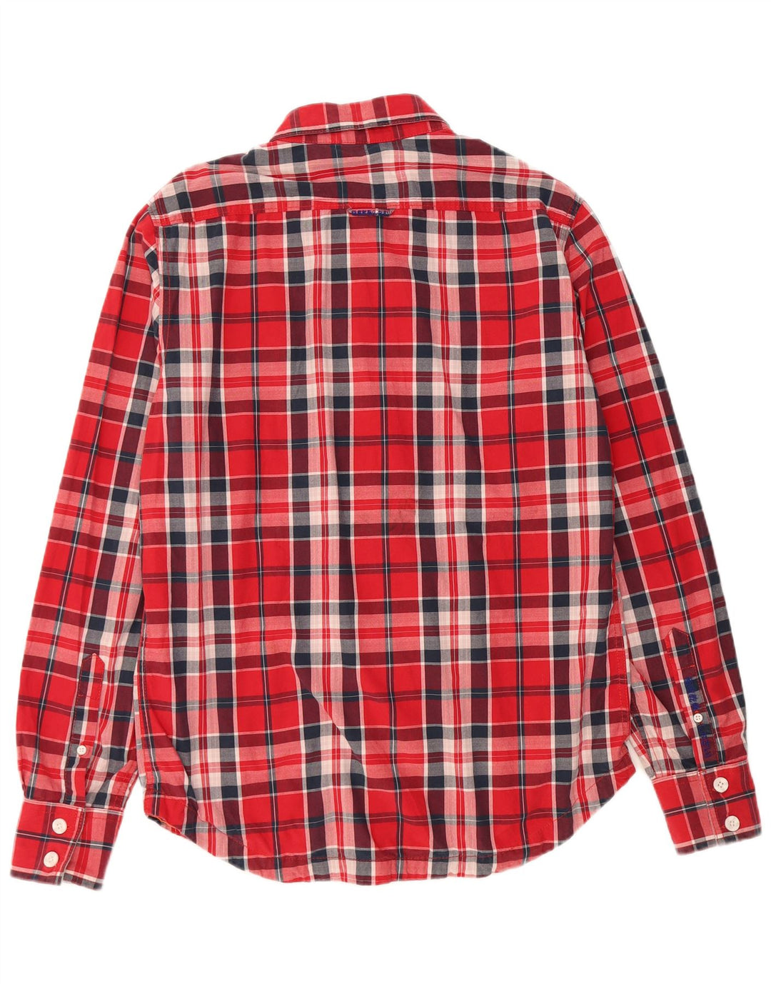 Superdry Mens Shirt XL Red Plaid Cotton