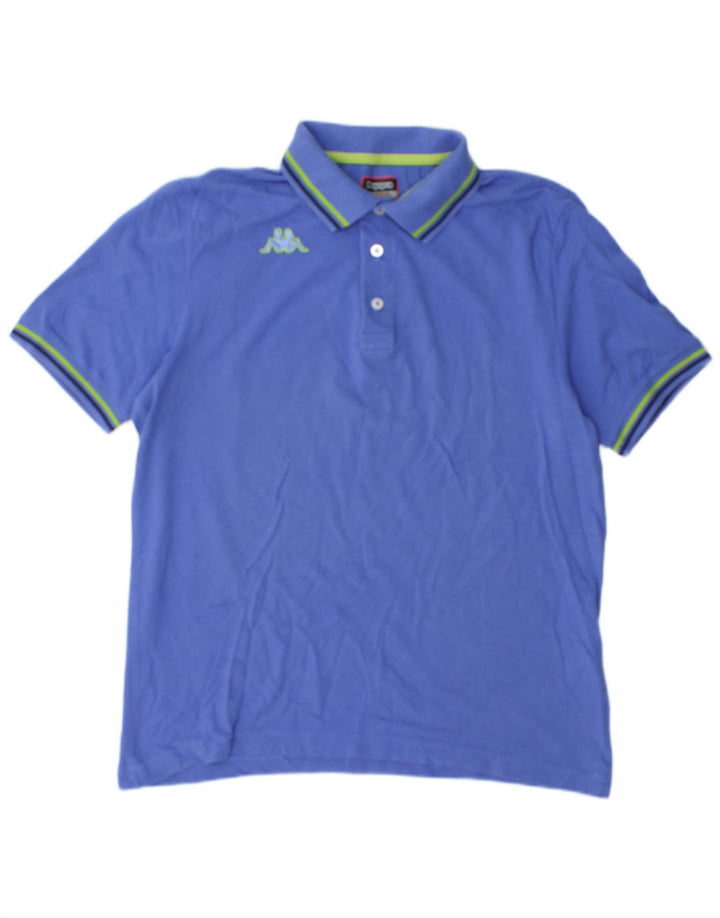 Kappa Mens Polo Shirt Large Blue Cotton