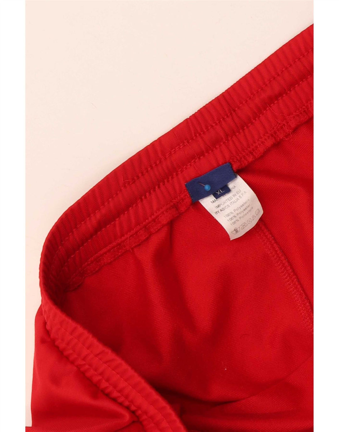Asics Mens Tracksuit Trousers XL Red Polyester