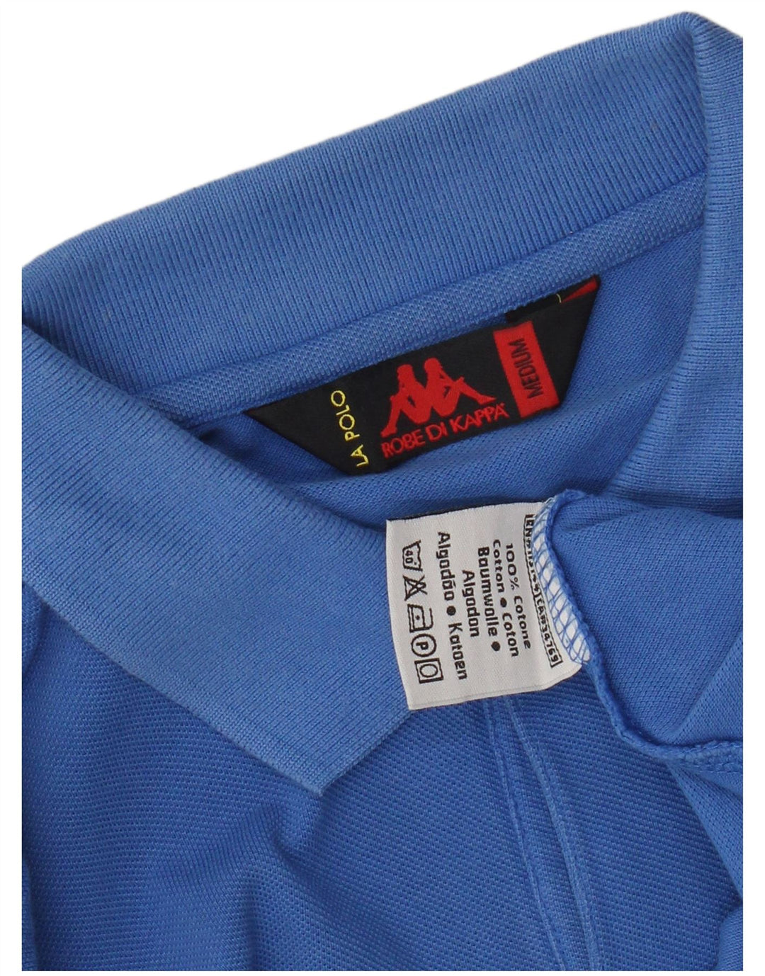 KAPPA Mens Polo Shirt Medium Blue Cotton