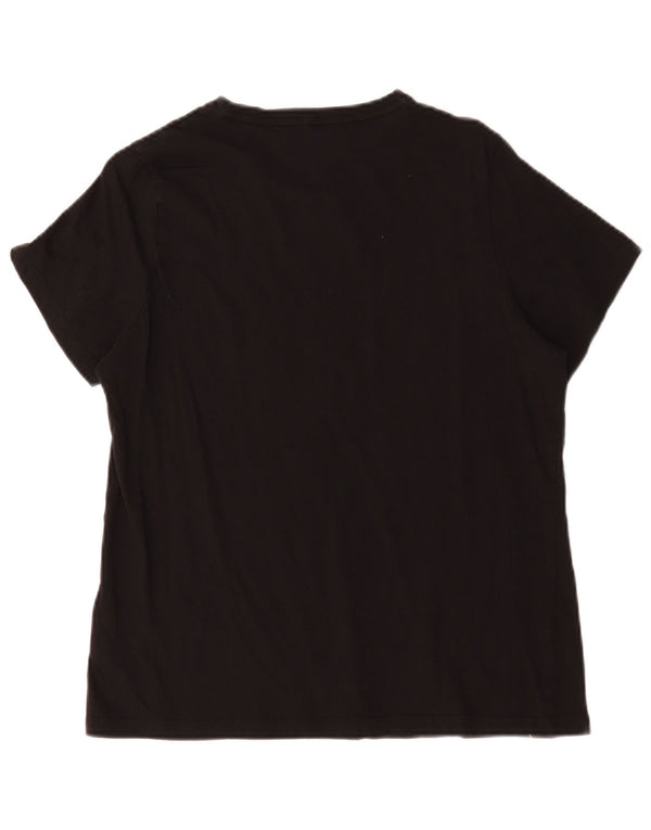 Puma Womens Graphic T-Shirt Top UK 18 XL Black Cotton