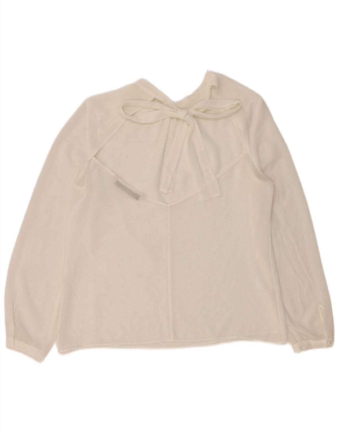 Zara Womens Long Sleeve Blouse Top UK 14 Medium White