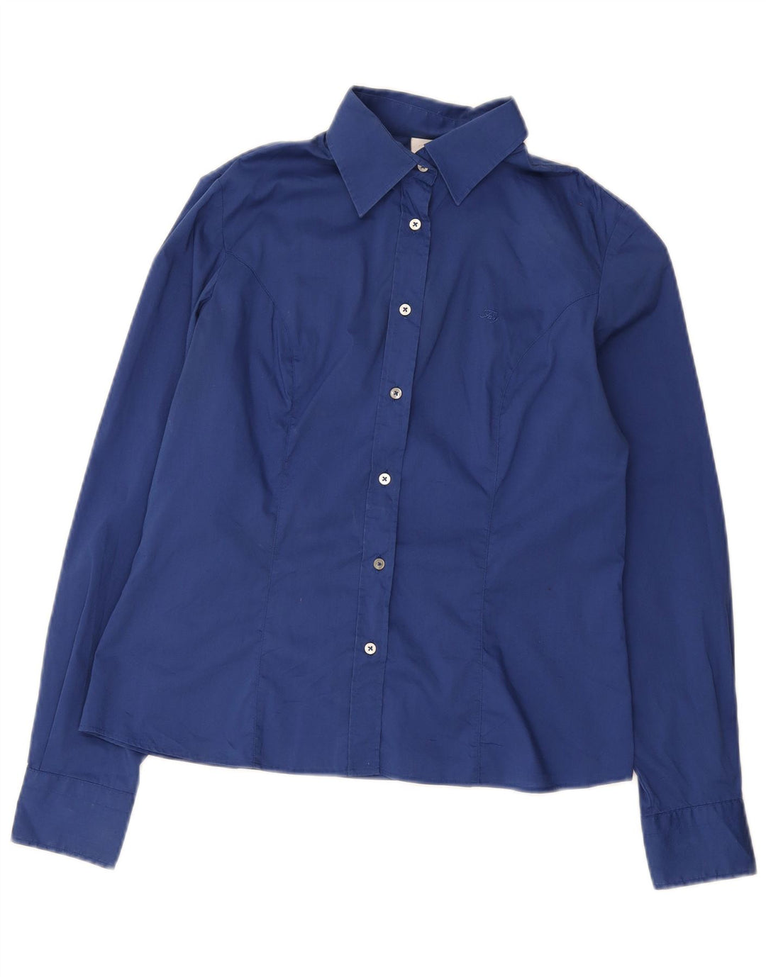 Fay Womens Shirt UK 16 Large Blue Cotton