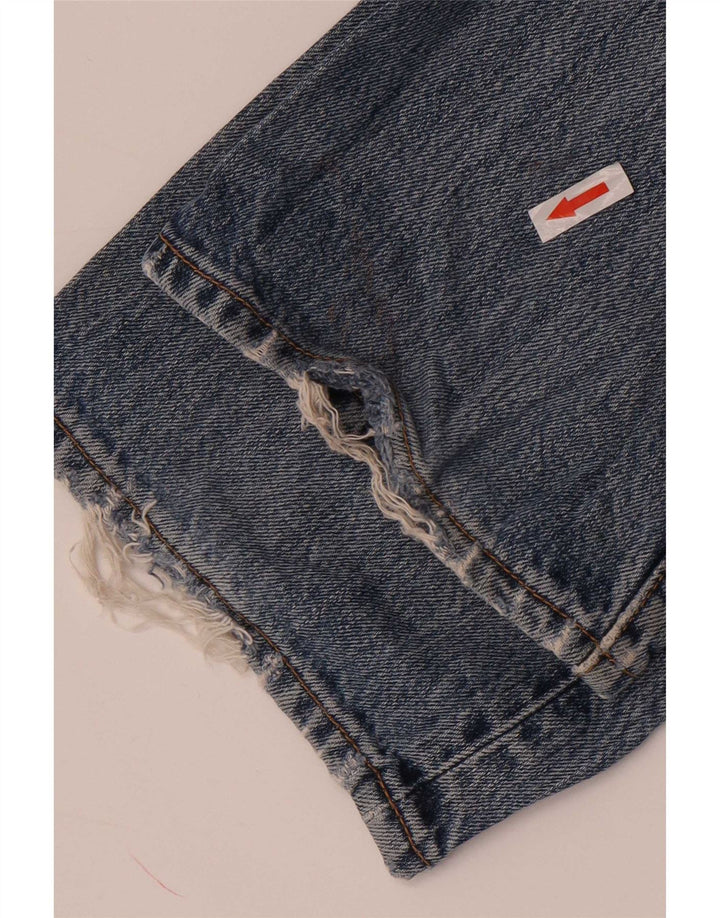 Levi's Mens 501 Distressed Straight Jeans W32 L34 Blue