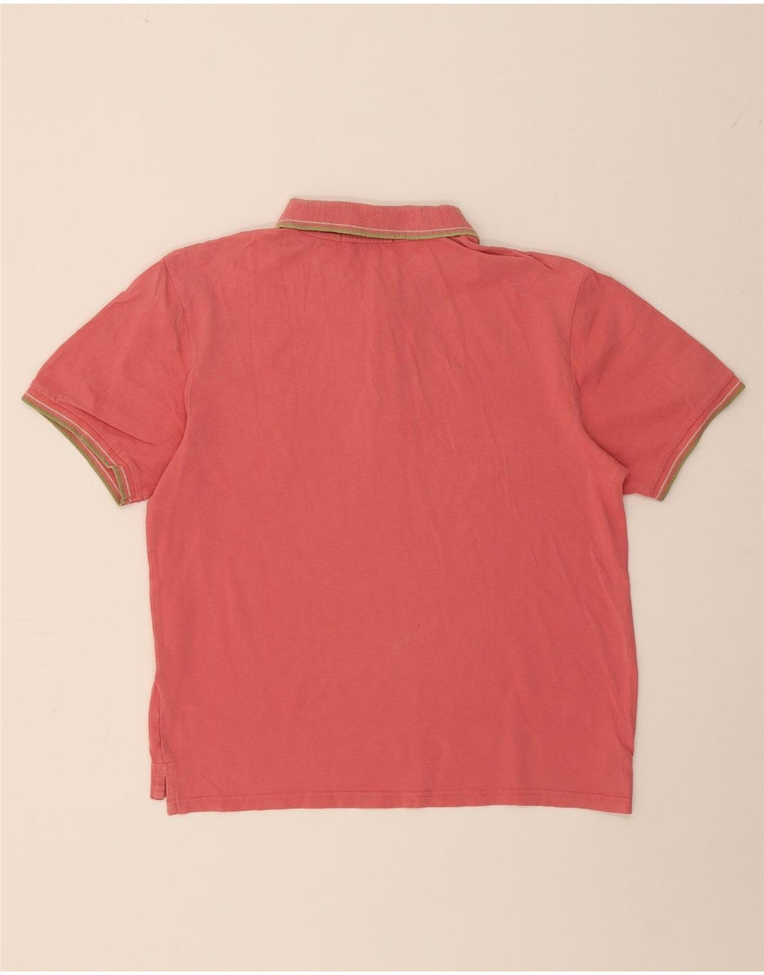 TRUSSARDI Mens Polo Shirt Large Pink Cotton Vintage Trussardi and Second-Hand Trussardi from Messina Hembry 