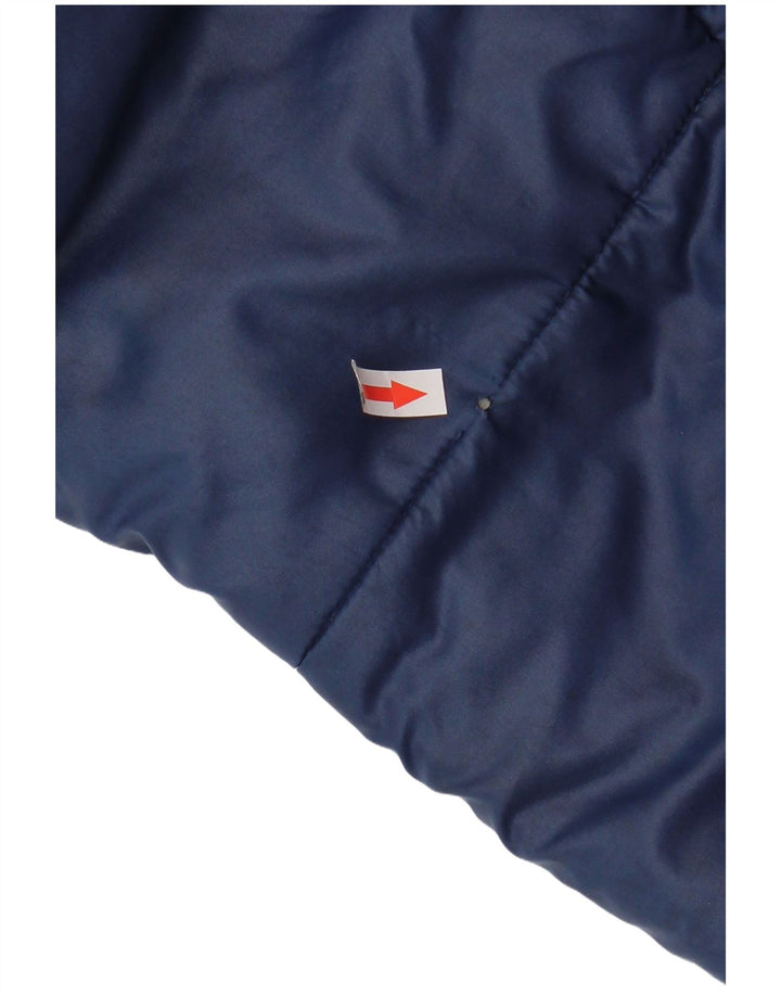 VINTAGE Mens Windbreaker Jacket UK 38 Medium Navy Blue Polyester