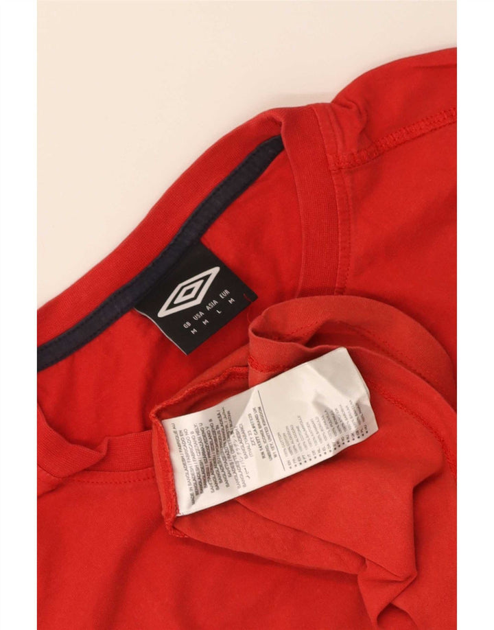 Umbro Mens Graphic T-Shirt Top Medium Red Cotton