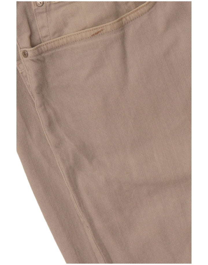 TRUSSARDI Womens Straight Casual Trousers W38 L29 Beige