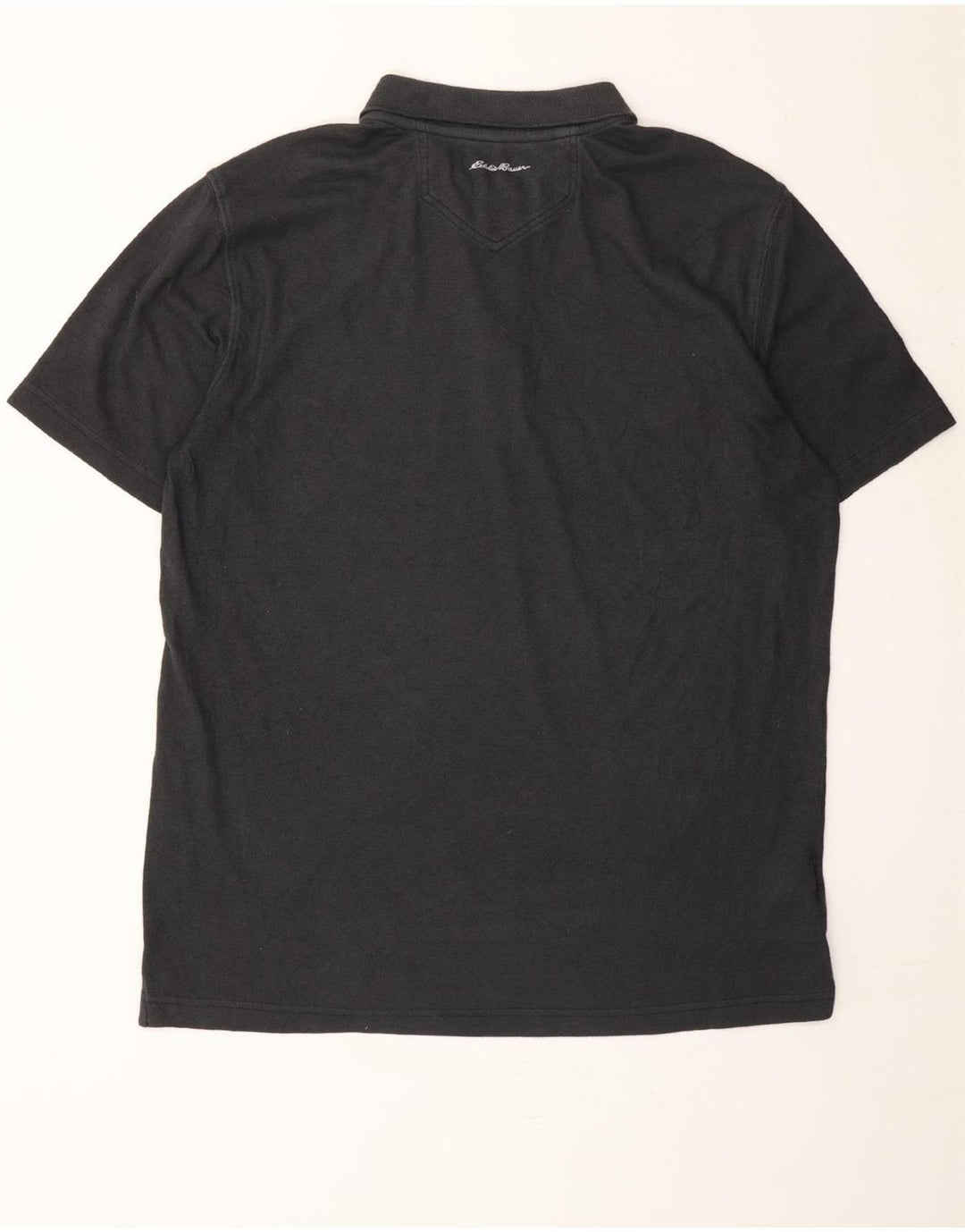 EDDIE BAUER Mens Polo Shirt Large Black Cotton Vintage Eddie Bauer and Second-Hand Eddie Bauer from Messina Hembry 