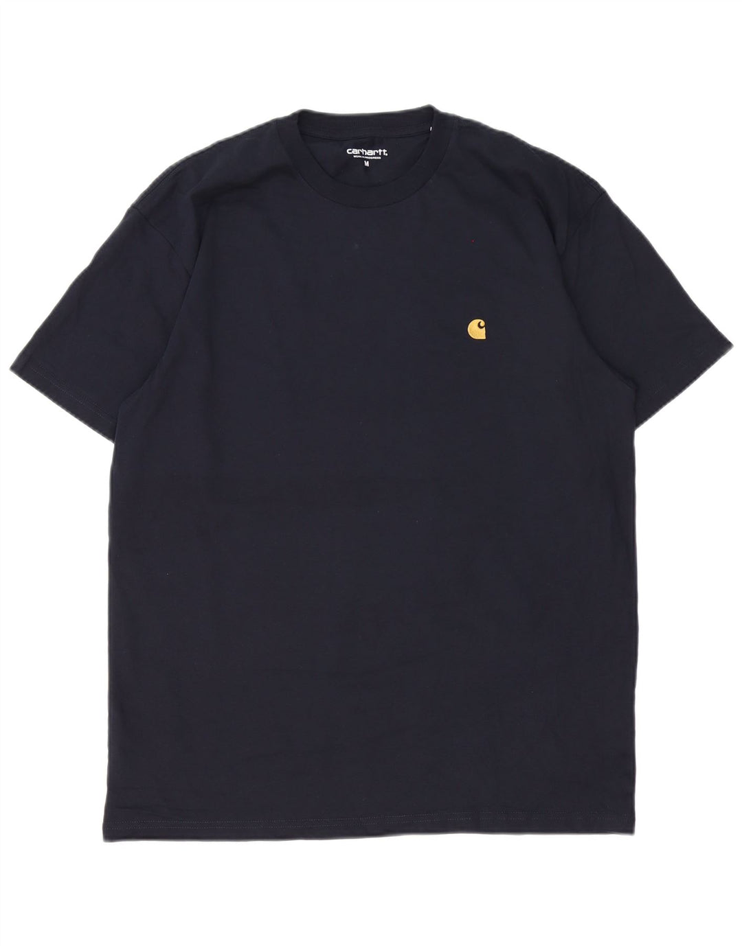 Carhartt Mens T-Shirt Top Medium Navy Blue Cotton
