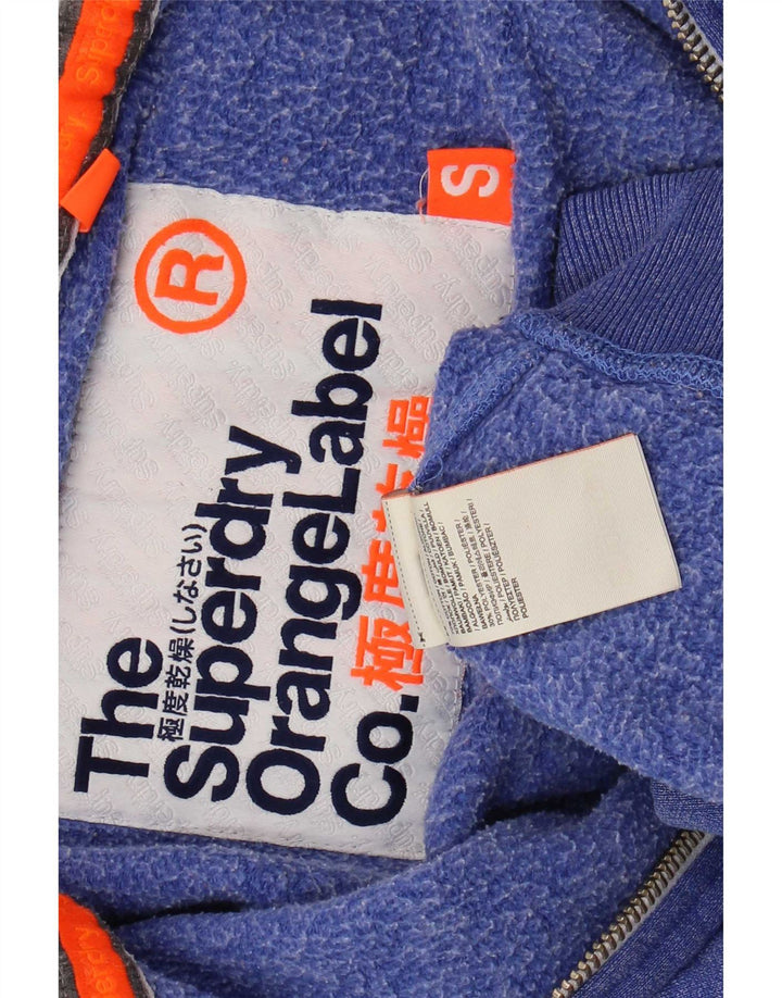 Superdry Mens Tracksuit Top Jacket Small Blue Cotton