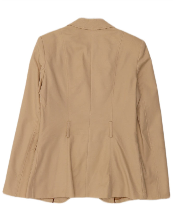 Zara Womens 2 Button Blazer Jacket UK 10 Small Beige