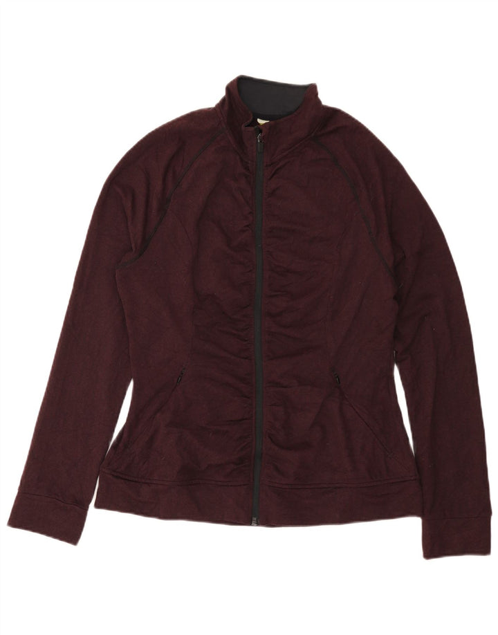 Mountain Warehouse Womens Tracksuit Top Jacket UK 14 Medium Burgundy